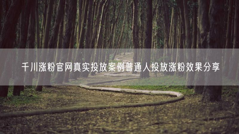 千川涨粉官网真实投放案例普通人投放涨粉效果分享