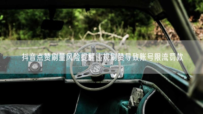 抖音点赞刷量风险提醒违规刷赞导致账号限流罚款