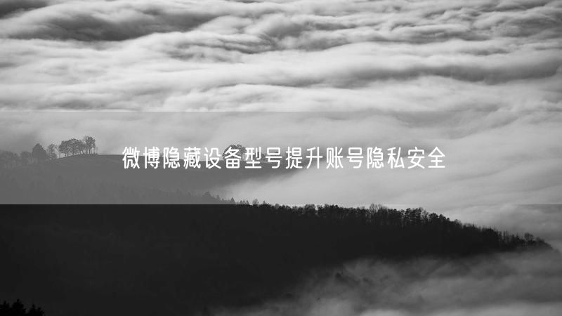 微博隐藏设备型号提升账号隐私安全