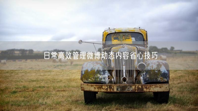 日常高效管理微博动态内容省心技巧