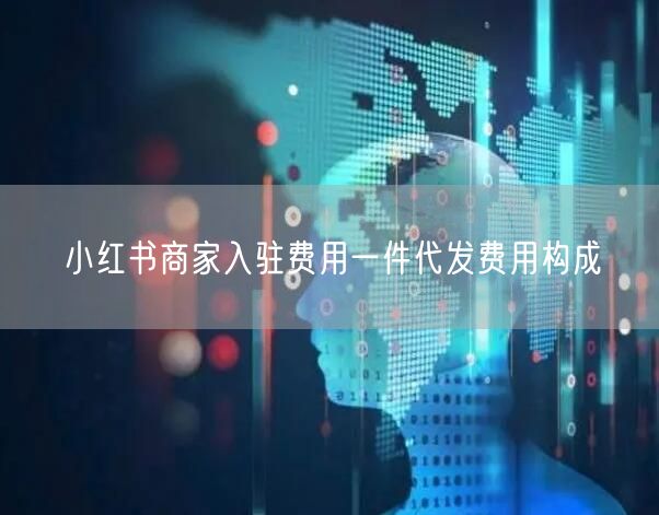 小红书商家入驻费用一件代发费用构成