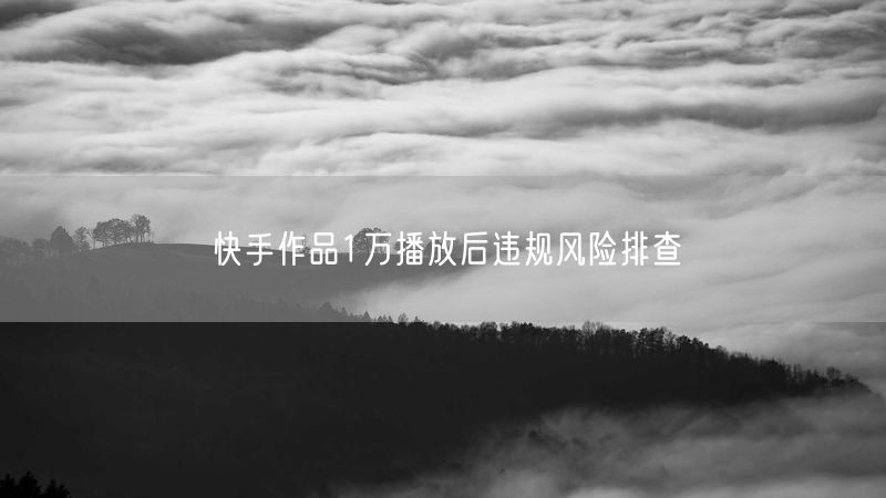 快手作品1万播放后违规风险排查